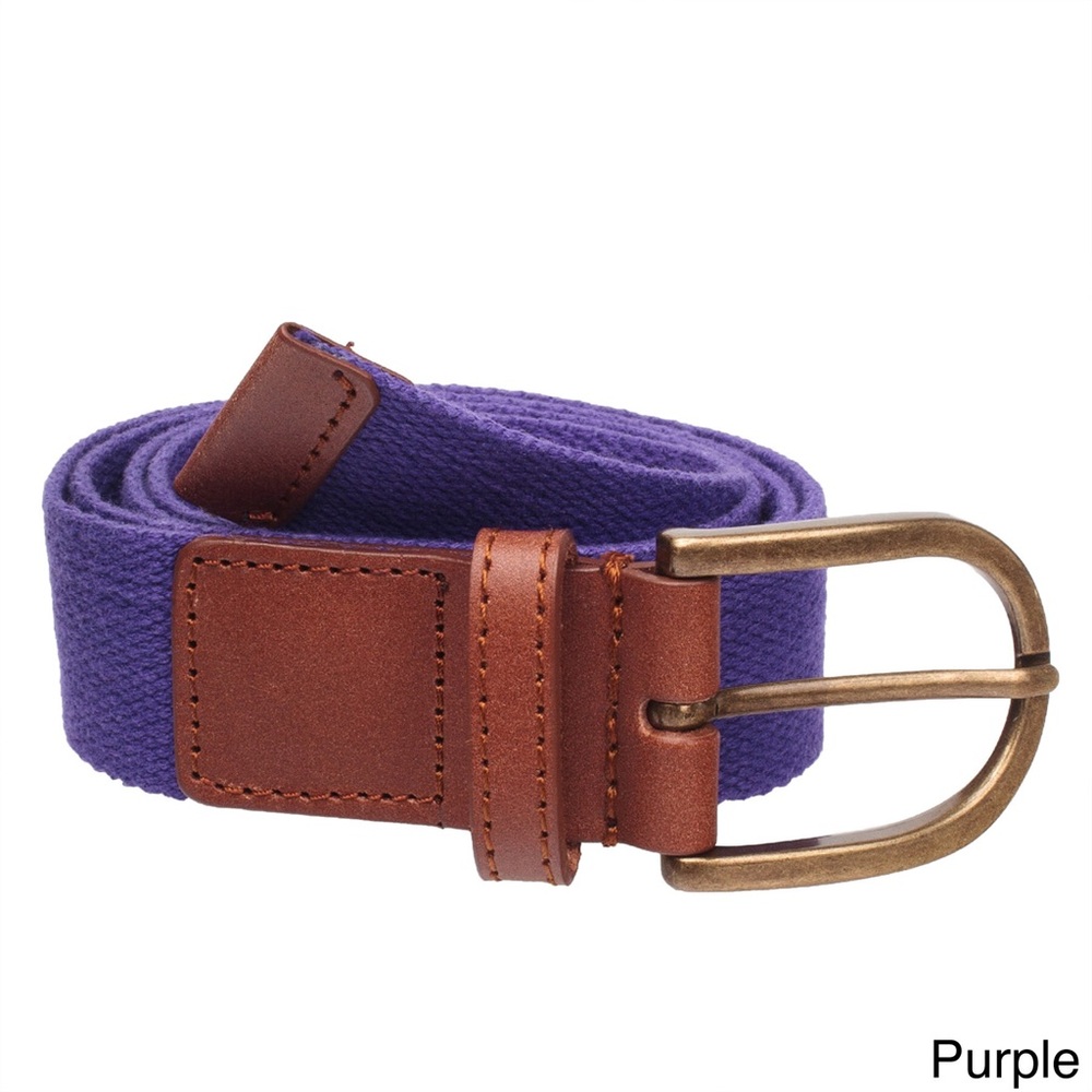Purple American Apparel PolyWeb/Leather Belt 🍇